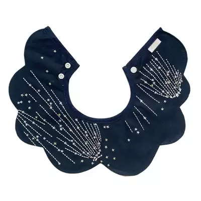 Baby cotton bib summer bib baby saliva towel thin petals Starry Sky shape high-end full moon 100 days gift Japan