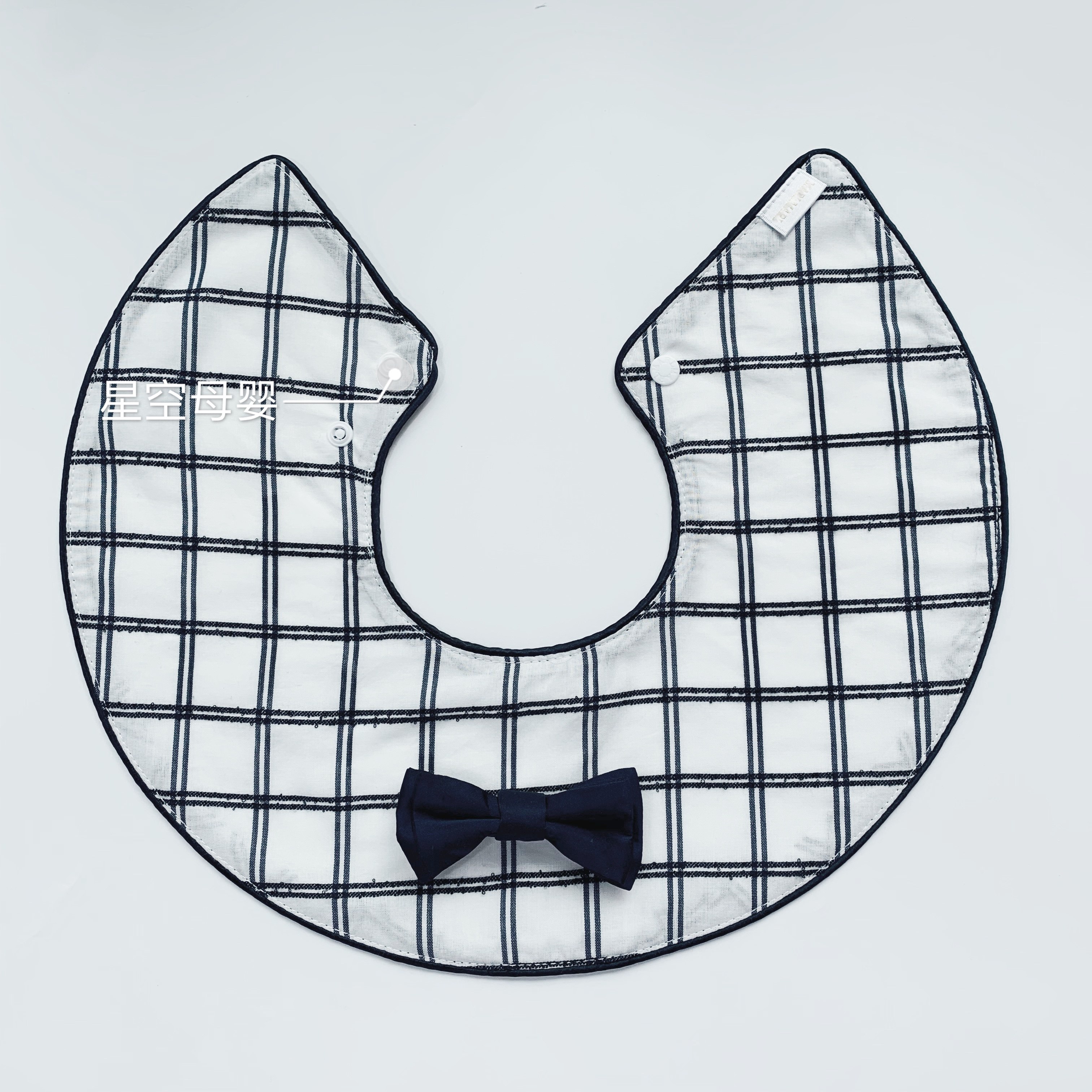 Baby upscale Saliva Scarves Stars Same male baby Surrounding Mouth Around the hood Bag Fake Collar Red Blue Plaid can be embroidered-Taobao