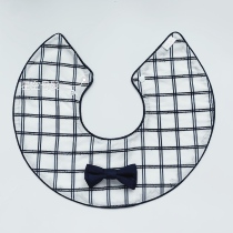 Day Moto Original Single Baby Upscale Spat Towel Star Baby Apron Bib Dinner Bib Fake Collar Red Blue Plaid Embroidered