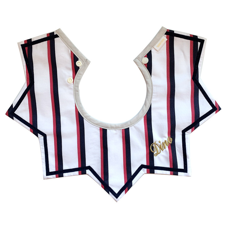 ins wind Japanese foreign trade original single mysterious sailor cotton bib male treasure saliva towel 360 degree star baby bib