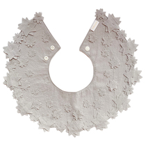ins baby round mouth japanese baby saliva towel pure cotton 360 swivel neck grey star wool side false collar