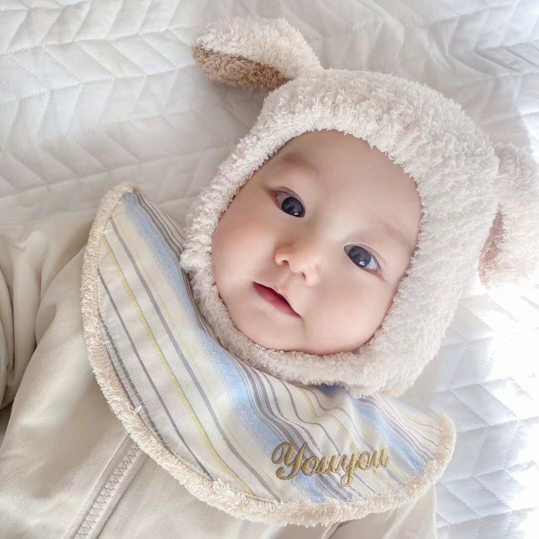 Baby Baby Saliva Towel Organic Pure Cotton 360 Degrees Rotatable Newborns Anti-Tween Milk Bib Upscale Surrounding Pocket