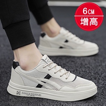 Male Shoes Summer Breathable Casual Net Panel Shoes Male Student Korean Version Heightening Shoes Man Boomer Shoes 100 Lap Net Shoes Man