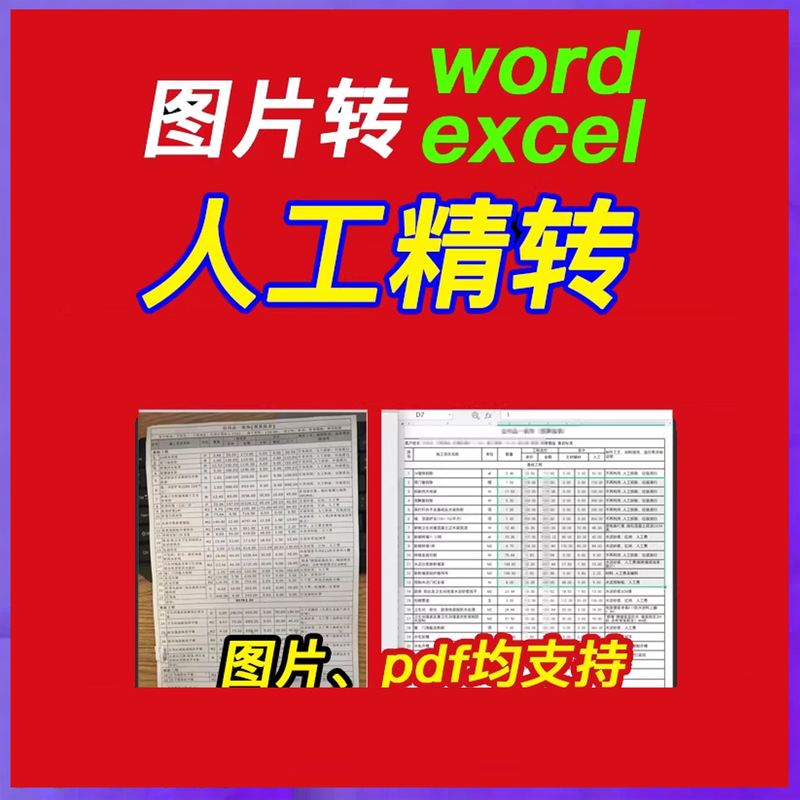 Jpg Image Conversion to Word, Photo Pdf to Excel Table, Manual Text Extraction, Photo Scanning and Conversion