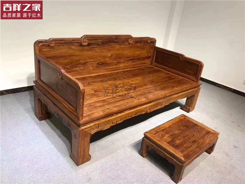 Редвудская кровать вьетнамская huanghuali luo han bed Ming и Qing Classical Luohan Couch Red Witch