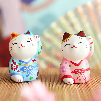 Jimaotang lucky cat small decoration desk placement couple wedding gift housewarming gift car decoration
