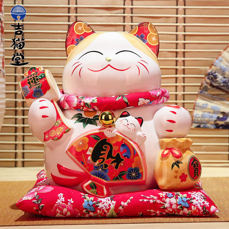 Guitcatang Tricks Cat Swing Piece Opening Shop Creative Gift Big Ceramics Hair cat deposit money deposit box