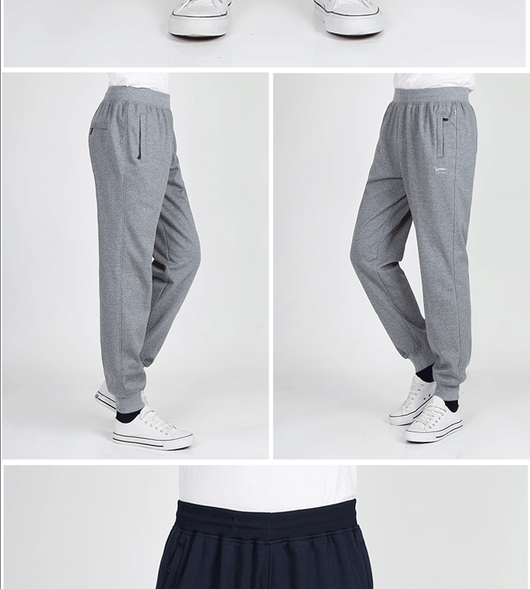 Mùa đông cộng với nhung chân dày quần thể thao nam trung niên cotton lỏng lẻo quần thường ông già đàn hồi quần bó quần áo nam hàng hiệu