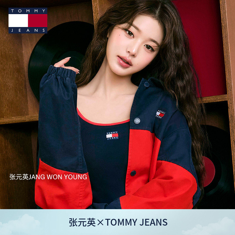 [Same Style as Zhang Yuanying] Tommy26 Spring and Summer Men's and Women's American Casual Color-Blocking Coach-Style Loose Shirt Jacket