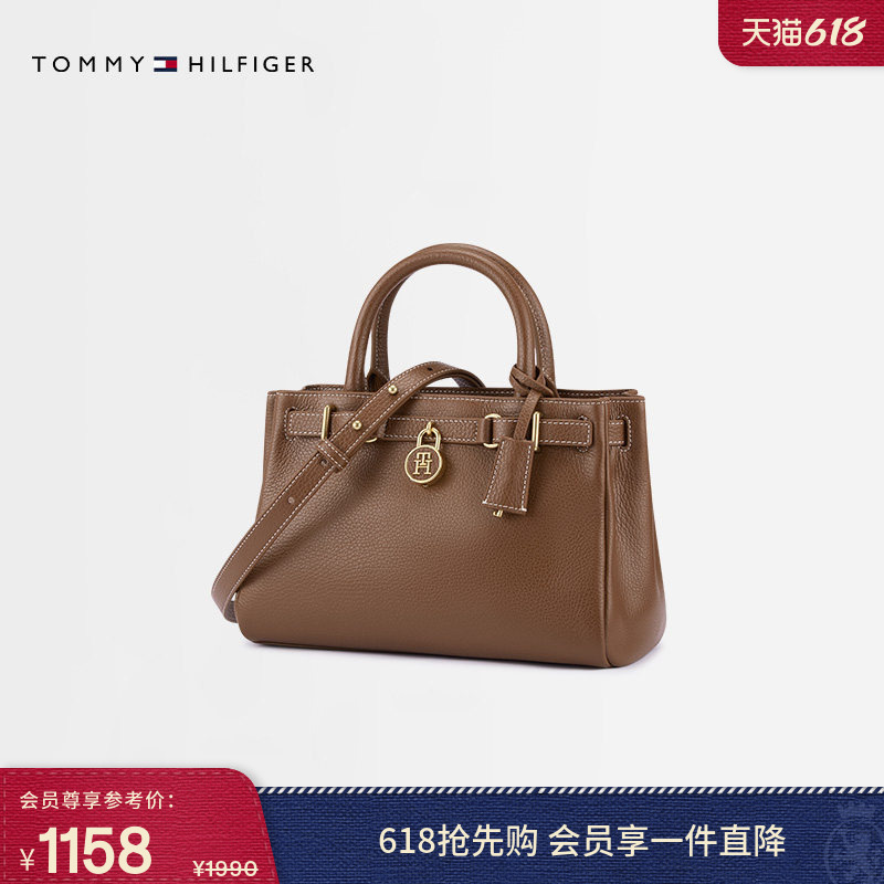 Tommy Women's Stylish Casual Commuter Letter-Lock Leather Handbag Shoulder Crossbody Tote Bag Gift Tommy Women's Stylish Casual Commuter Letter-Lock Leather Handbag Shoulder Crossbody Tote Bag Gift