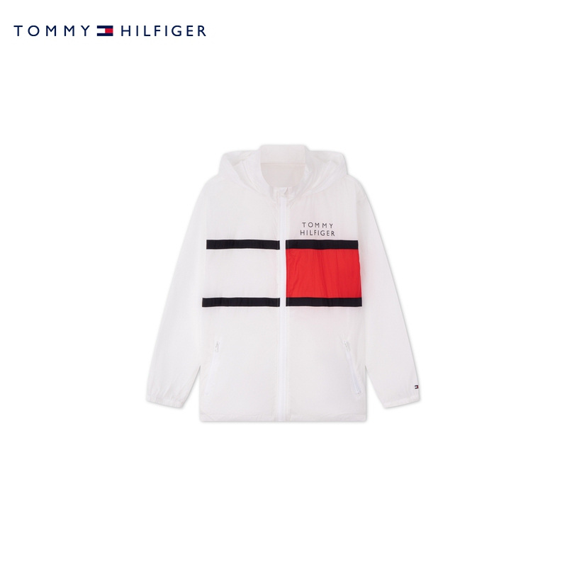 Tommy Spring and Summer Children's Clothing Men's Color Block Patchwork Printed Outdoor Casual Trendy Sports Style Lightweight Hooded Jacket Tommy Spring and Summer Children's Clothing Men's Color Block Patchwork Printed Outdoor Casual Trendy Sports Style Lightweight Hooded Jacket