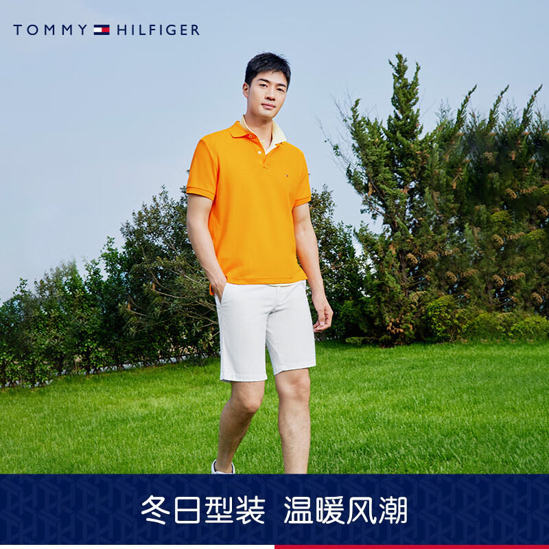 Tommy 23 Men's Beads Ground Cotton Business Brief Commute Multicolored Fit short sleeves POLO 01900 02348-Taobao
