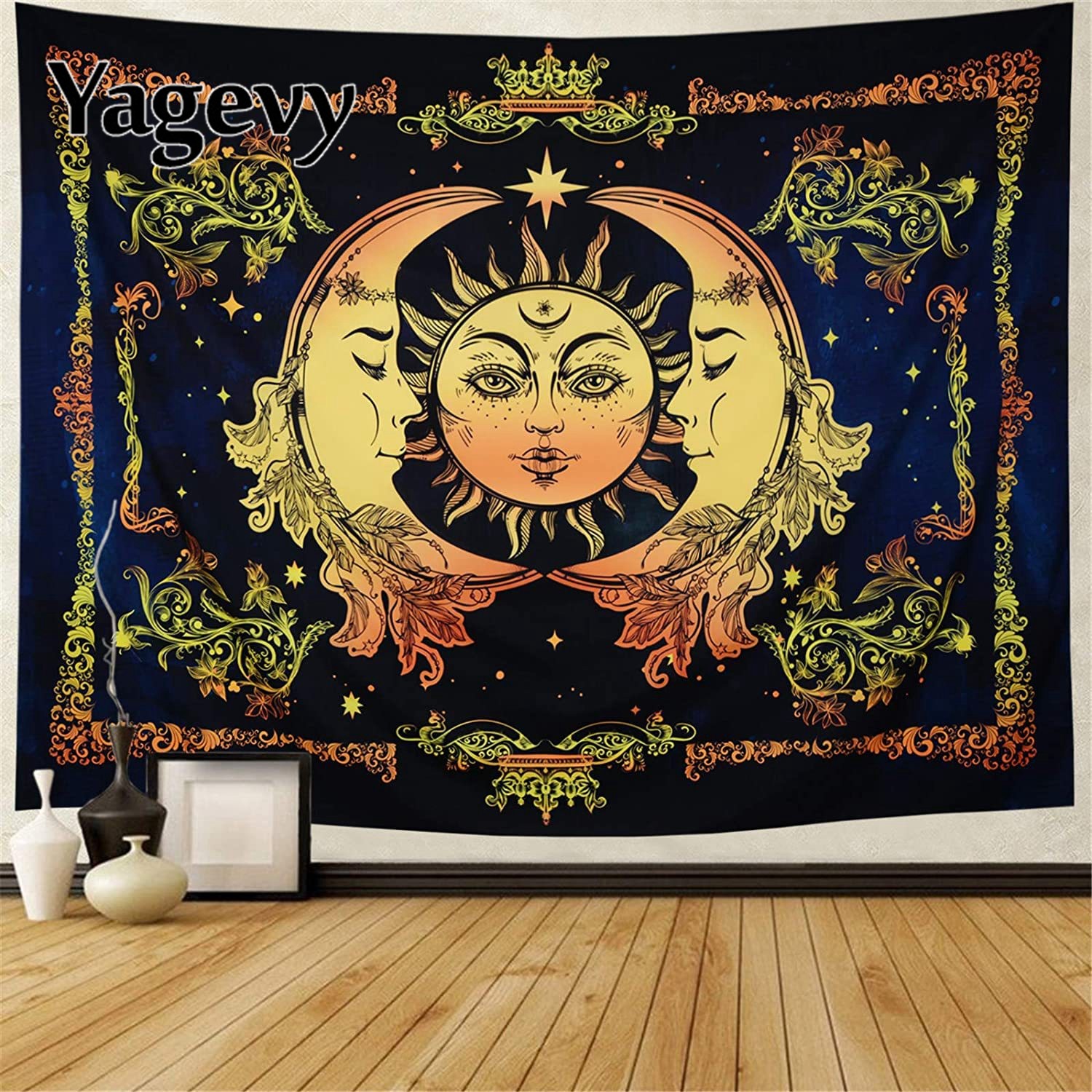 товар из китая 太阳民族风挂布印度曼陀罗东南亚家居布艺床单桌布壁挂曼达拉挂毯 Yagevy