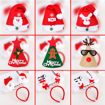 Christmas hat decorations for adults and children hats for kindergarten children glowing Santa Claus snowman headband headband
