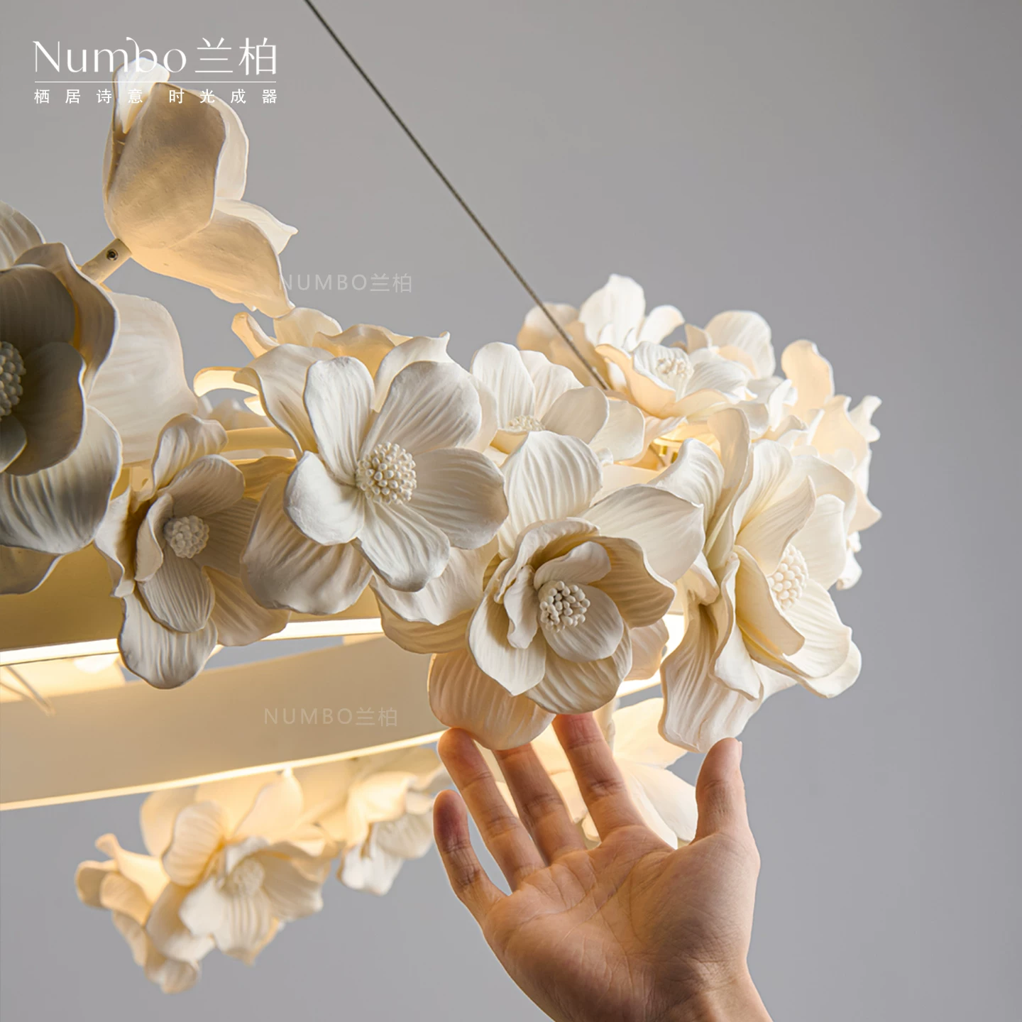 Retro genuine ceiling lamp for living room, design lights, french style, flowered