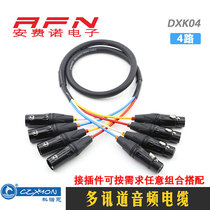 DXK04 multi-channel audio cable stage performance audio signal line 4 Canon revolution 6 5 cannon mother