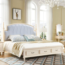 American bed solid wood bed double bed 1 8 m European princess bed 1 5m master bedroom light luxury bed modern and simple