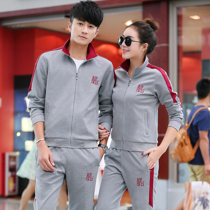 男士运动套装春秋冬季青年情侣女跑步运动服装长裤休闲卫衣两件套