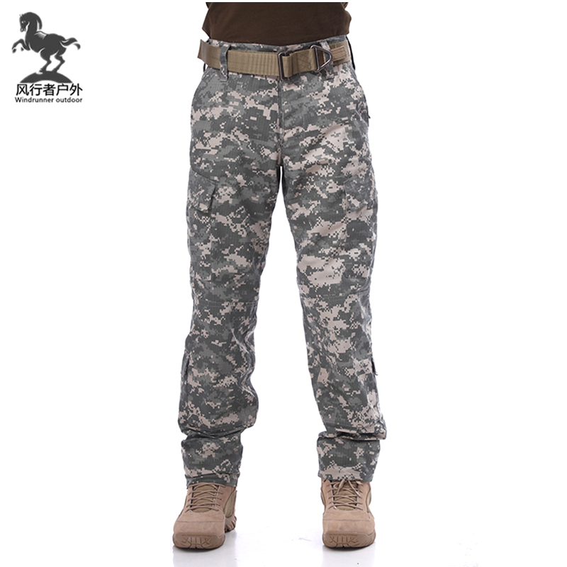 Outdoor military fan male ACU camouflage wear-resistant pants American CS field special forces overalls tactical pants training pants