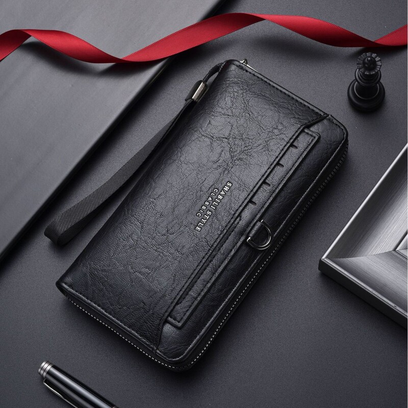 Shabili Men's Wallet Long Zipper Bag Mobile Phone Bag Multi-Card Slot Large Capacity Handbag Men's Wallet Clutch Bag Shabili Men's Wallet Long Zipper Bag Mobile Phone Bag Multi-Card Slot Large Capacity Handbag Men's Wallet Clutch Bag