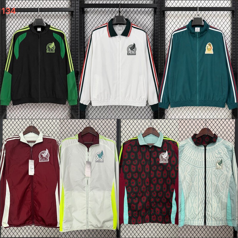 1994/95/99/2425 Mexico Retro Classic Double-Sided Windbreaker Training Jacket Top Football Uniform Jacket