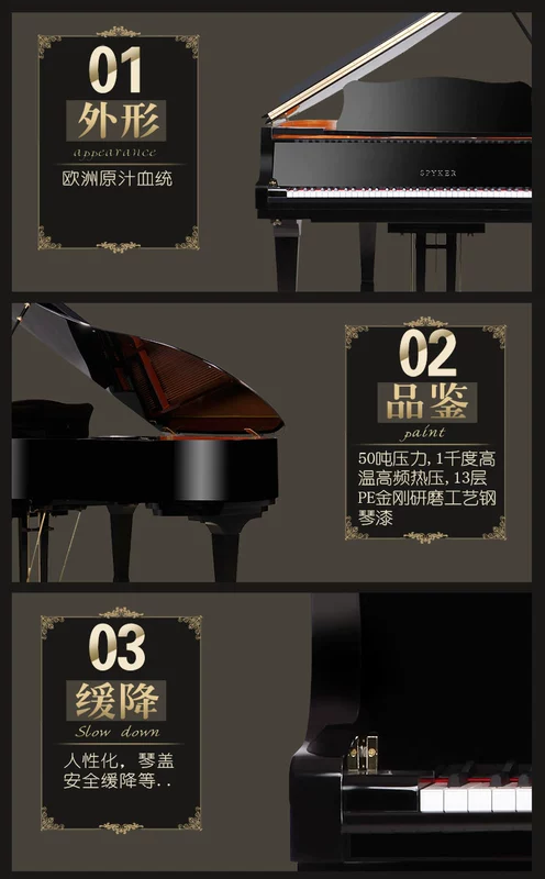 SPYKER Anh Spyker nhập khẩu Grand Piano Chơi Piano cơ HD-W186G - dương cầm