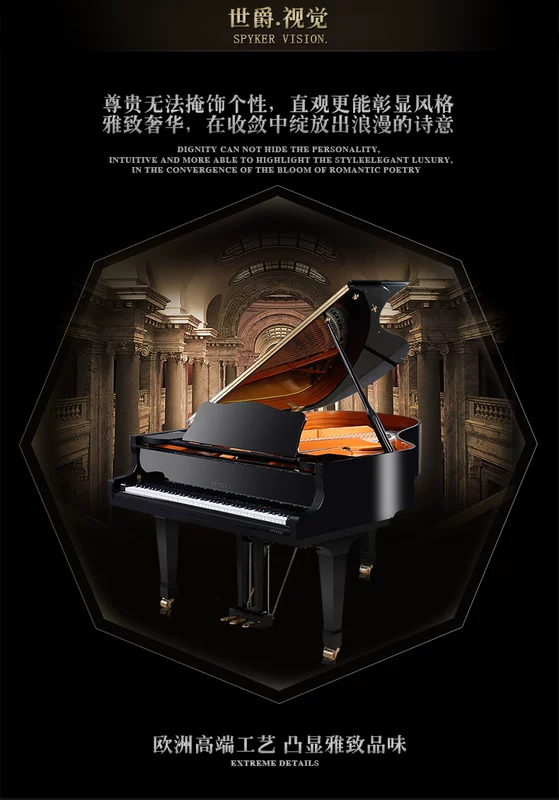 SPYKER Anh Spyker nhập khẩu Grand Piano Chơi Piano cơ HD-W186G - dương cầm