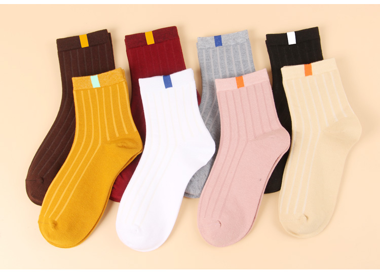 Phụ nữ mùa thu và mùa đông ống cotton vớ vớ thể thao ấm áp đơn giản dài eo tinh khiết màu sắc vớ nữ vớ đơn giản các loại quần tất