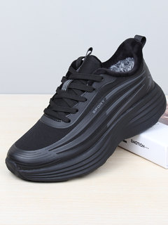 Winter old beijing cloth shoes men's cotton shoes plus velvet to keep warm and non-slip soft-soled sports and leisure thick-soled shoes for the elderly