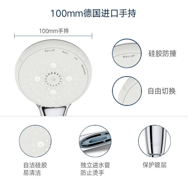 德国高仪 德国进口 升级经典款 恒温花洒套装 图14