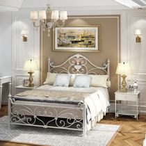 European double iron bed apartment retro iron rack bed simple single princess bed Queen bed 1 5 m bed