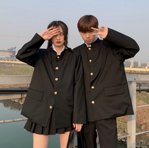 JKDk suit lovers men and women uniform stand collar long sleeve loose casual tunic coat 2021 New Tide