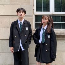Lovers Academy style DK uniform male day school for couples suit jacket trend embroidery student class uniforms basic