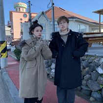 Winter clothing long lamb wool cotton-padded clothes for men and women trend Joker loose cotton-padded jacket Harajuku wind Joker thick warm tide