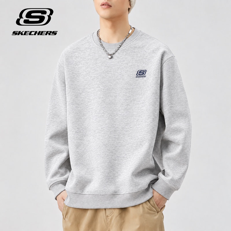 Skechers Sports Sweatshirt Men's New Autumn Style Loose Round Neck Casual Versatile Pullover Youth Long-Sleeved Men's Skechers Sports Sweatshirt Men's New Autumn Style Loose Round Neck Casual Versatile Pullover Youth Long-Sleeved Men's