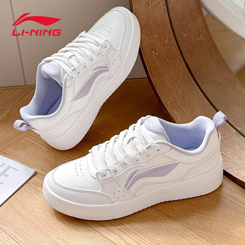 Li Ning Yuanbao Sneakers for Women, New Summer Low-Top Purple Thin Style Versatile Breathable Casual Shoes for Students and Teenagers