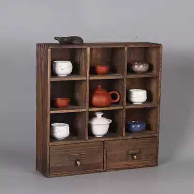 Tea cup holder wall wall hanging kung fu tea set storage cabinet Japanese teapot rack countertop Dorabao rack rack rack