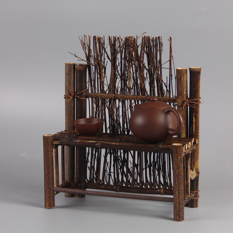 Vintage Purple Bamboo Fence