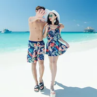 Kỳ nghỉ đôi đồ bơi bảo thủ chia váy hai mảnh bìa thịt mỏng thép tấm nóng mùa xuân cặp đôi đồ bơi kích thước lớn - Vài đồ bơi đồ đôi đi biển nam nữ