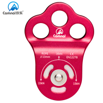 Canle outdoor rock climbing climbing climbing crossing transportation high-altitude rescue equipment three-hole single pulley bearing pulley set