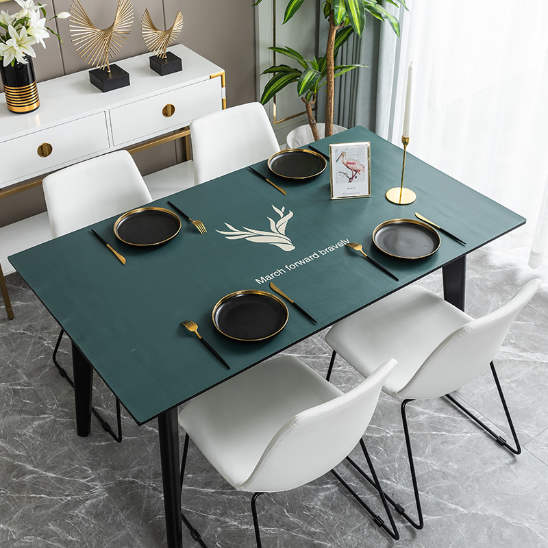 Table cloth waterproof oil protection free of washing and environmental protection leather Nordic light extravaganza net red luxurious upscale pvc table tea table cushion