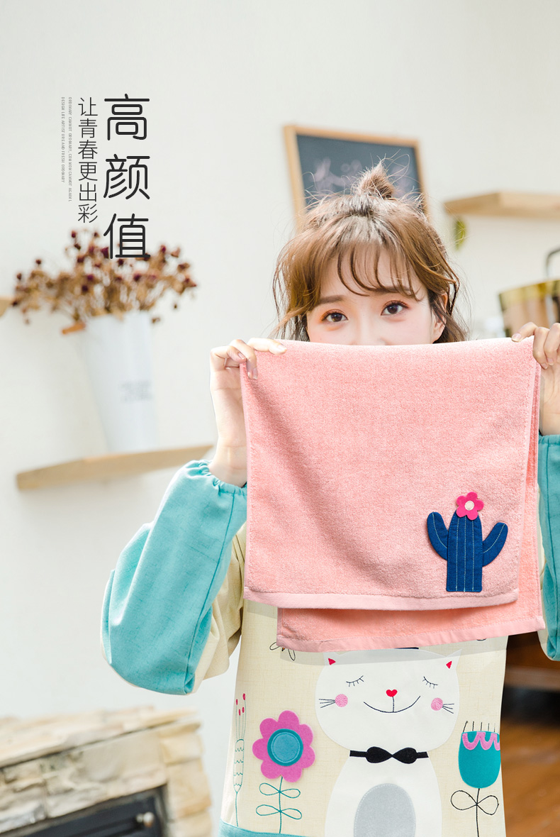 Khăn bông hoạt hình thêu satin phiên bản Hàn Quốc của nam và nữ thẩm mỹ viện trẻ em khăn lau mặt khăn gia đình khăn mềm thấm nước - Khăn tắm / áo choàng tắm mua khăn tắm