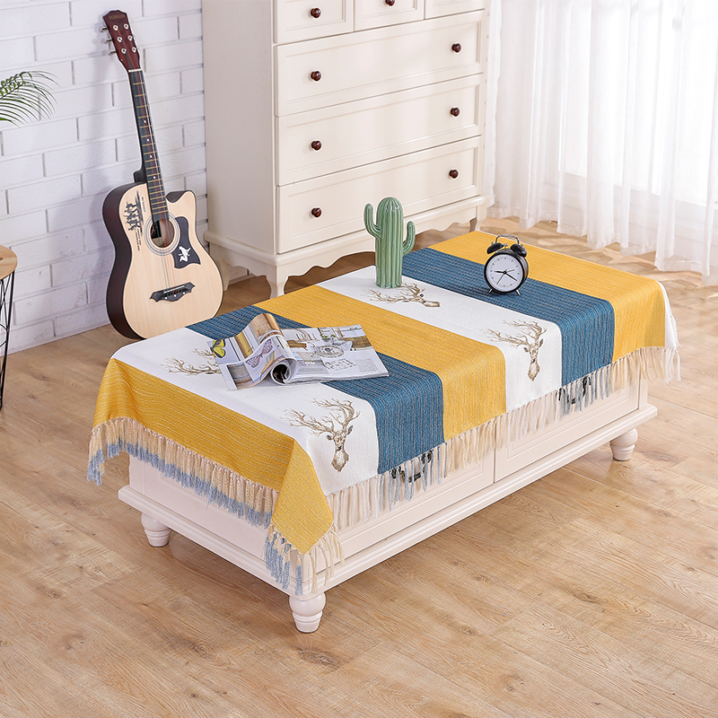 Tea table cloth cover European style Nordic cotton cotton mahjong modern minimalist network red in teenage mahjong desk