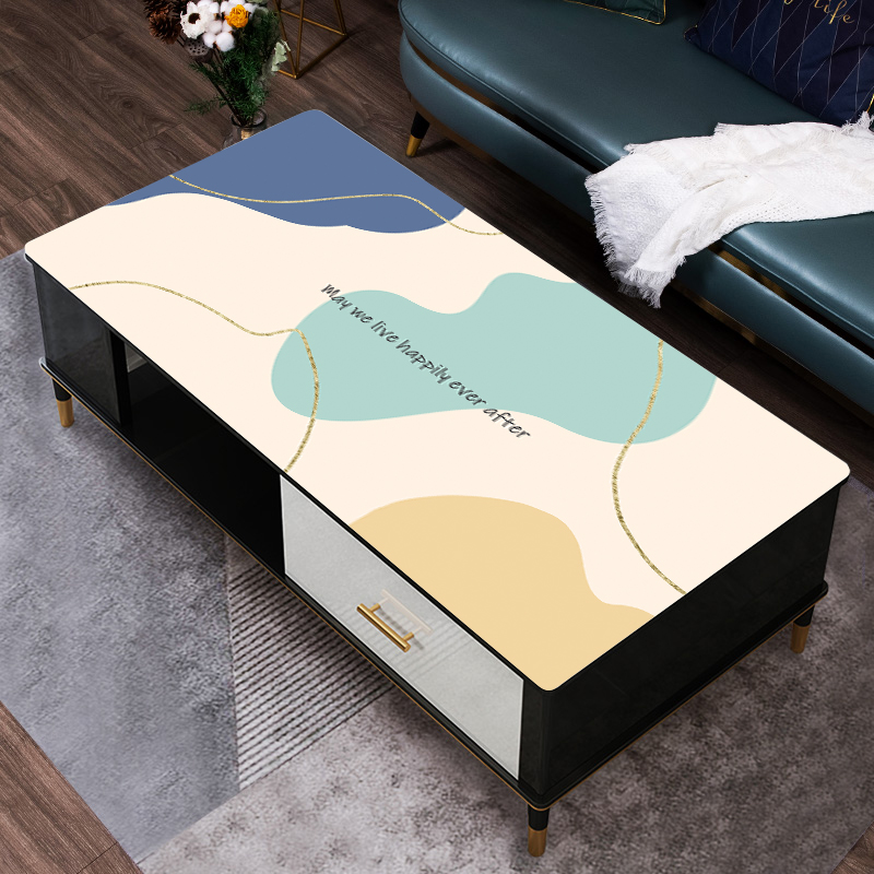 Table cloth waterproof and oil-proof disposable desk student Nordic PVC light luxury leather TV cabinet leather coffee table table mat
