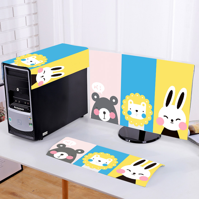 Computer dust cover cover LCD monitor cover cute cartoon home all in one 27 inch screen protector customized