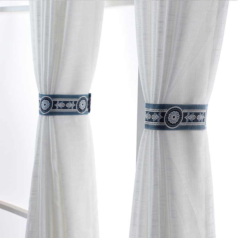 Cotton linen curtain strap buckle rope pair pack Nordic creative cartoon cute light luxury simple modern curtain hook