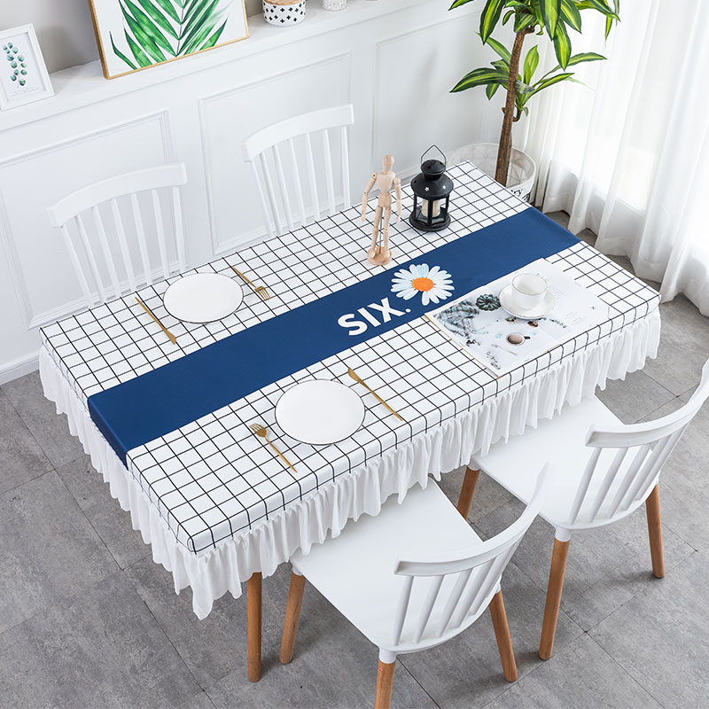 Anti-slip tablecloth tablecloth tablecloth covered with cloth cover Art towel Nordic living room rectangular desk in cover students