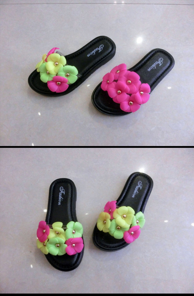 Pantoufles enfants en autre pour été - semelle caoutchouc antidérapant - Ref 986370 Image 11