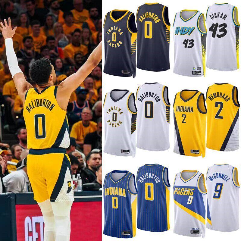 25-26 Season Summer Pacers No. 0 Harry Burleyton 43 Siakam Mcconaughey Fan Edition Jersey and Shorts
