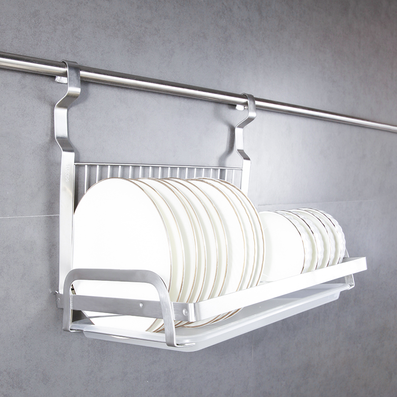 Kitchen dish rack drain rack 304 stainless steel folding plate drain rack kitchen hanger